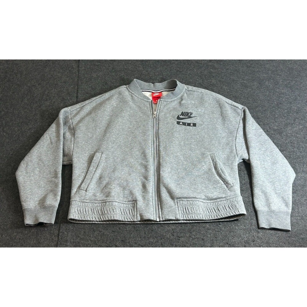Nike Women's Rally‎ Varsity Air Grey Black Jacket (AT5427-091) Size Medium